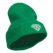 XL Size Diamond Embroidered Eco Cotton Cuffed Beanie