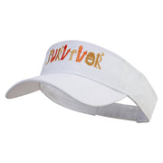 Spooky Survivor Embroidered Cotton Twill Sun Visor