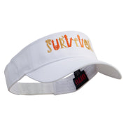 Spooky Survivor Embroidered Cotton Twill Sun Visor