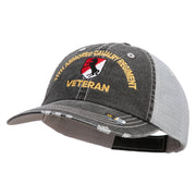 U.S. Army 11th Armored Cavalry Regiment Embroidered Low Profile Special Cotton Mesh Cap - Black OSFM