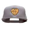 Basketball Heart Embroidered Prostyle Snapback