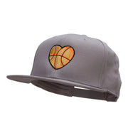 Basketball Heart Embroidered Prostyle Snapback