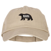 Mama Bear Embroidered Low Profile Cotton Cap