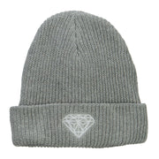 XL Size Diamond Embroidered Eco Cotton Cuffed Beanie