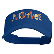 Spooky Survivor Embroidered Cotton Twill Sun Visor