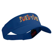 Spooky Survivor Embroidered Cotton Twill Sun Visor