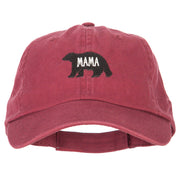 Mama Bear Embroidered Low Profile Cotton Cap