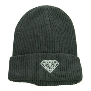 XL Size Diamond Embroidered Eco Cotton Cuffed Beanie