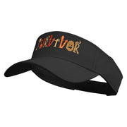 Spooky Survivor Embroidered Cotton Twill Sun Visor