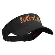 Spooky Survivor Embroidered Cotton Twill Sun Visor