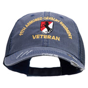 U.S. Army 11th Armored Cavalry Regiment Embroidered Low Profile Special Cotton Mesh Cap - Navy OSFM