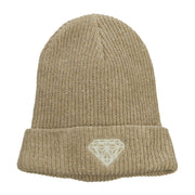 XL Size Diamond Embroidered Eco Cotton Cuffed Beanie