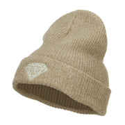 XL Size Diamond Embroidered Eco Cotton Cuffed Beanie