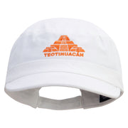 Teotihuacan Embroidered Enzyme Regular Solid Army Caps - White OSFM