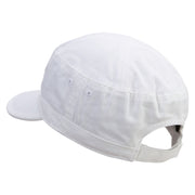 Teotihuacan Embroidered Enzyme Regular Solid Army Caps - White OSFM