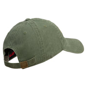 U.S. Army 11th Armored Cavalry Regiment Embroidered Washed Solid Pigment Dyed Cotton Twill Brass Buckle Cap - Olive OSFM