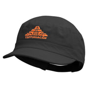 Teotihuacan Embroidered Enzyme Regular Solid Army Caps - Black OSFM