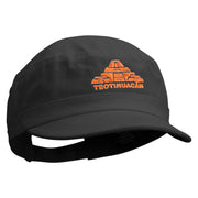 Teotihuacan Embroidered Enzyme Regular Solid Army Caps - Black OSFM