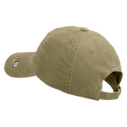 U.S. Army 11th Armored Cavalry Regiment Embroidered Washed Solid Pigment Dyed Cotton Twill Brass Buckle Cap - Khaki OSFM