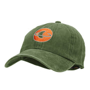 Saturn Insignia Embroidered Unstructured Washed Cotton Twill Cap