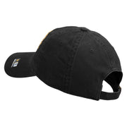 U.S. Army 11th Armored Cavalry Regiment Embroidered Washed Solid Pigment Dyed Cotton Twill Brass Buckle Cap - Black OSFM