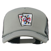 Queen Jack Card Embroidered Foam Mesh Cap