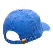 Mt Fuji Embroidered Washed Cotton Brass Buckle Cap