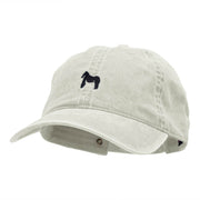 Mt Fuji Embroidered Washed Cotton Brass Buckle Cap