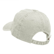 Mt Fuji Embroidered Washed Cotton Brass Buckle Cap