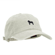 Mt Fuji Embroidered Washed Cotton Brass Buckle Cap