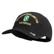 U.S. Army 155th Armored Brigade Combat Team Embroidered Washed Solid Pigment Dyed Cotton Twill Brass Buckle Cap - Black OSFM