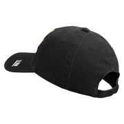 U.S. Army 155th Armored Brigade Combat Team Embroidered Washed Solid Pigment Dyed Cotton Twill Brass Buckle Cap - Black OSFM