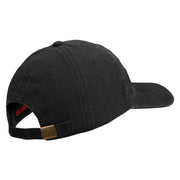 U.S. Army 155th Armored Brigade Combat Team Embroidered Washed Solid Pigment Dyed Cotton Twill Brass Buckle Cap - Black OSFM