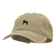 Mt Fuji Embroidered Washed Cotton Brass Buckle Cap