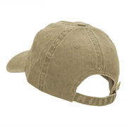 Mt Fuji Embroidered Washed Cotton Brass Buckle Cap