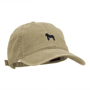 Mt Fuji Embroidered Washed Cotton Brass Buckle Cap