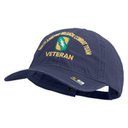 U.S. Army 155th Armored Brigade Combat Team Embroidered Washed Solid Pigment Dyed Cotton Twill Brass Buckle Cap - Navy OSFM