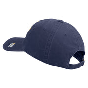 U.S. Army 155th Armored Brigade Combat Team Embroidered Washed Solid Pigment Dyed Cotton Twill Brass Buckle Cap - Navy OSFM