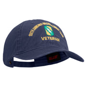 U.S. Army 155th Armored Brigade Combat Team Embroidered Washed Solid Pigment Dyed Cotton Twill Brass Buckle Cap - Navy OSFM