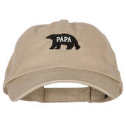 Papa Bear Embroidered Low Profile Cotton Cap