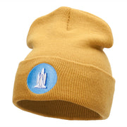 Rocket Insignia Embroidered Long Beanie Made in USA