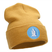 Rocket Insignia Embroidered Long Beanie Made in USA