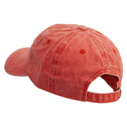 Horror Night Embroidered Unstructured Pigment Dyed Cotton Cap - Orange OSFM