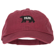 Papa Bear Embroidered Low Profile Cotton Cap