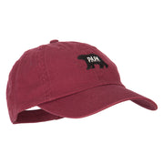 Papa Bear Embroidered Low Profile Cotton Cap