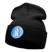 Rocket Insignia Embroidered Long Beanie Made in USA