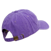 Horror Night Embroidered Unstructured Pigment Dyed Cotton Cap - Purple OSFM