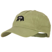 Papa Bear Embroidered Low Profile Cotton Cap