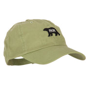 Papa Bear Embroidered Low Profile Cotton Cap