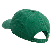 Horror Night Embroidered Unstructured Pigment Dyed Cotton Cap - Kelly-Green OSFM